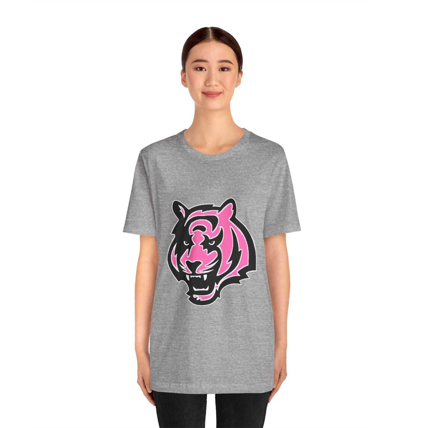 Pink Bengal Breast Cancer Awareness Spirit Unisex Jersey Short Sleeve Tee