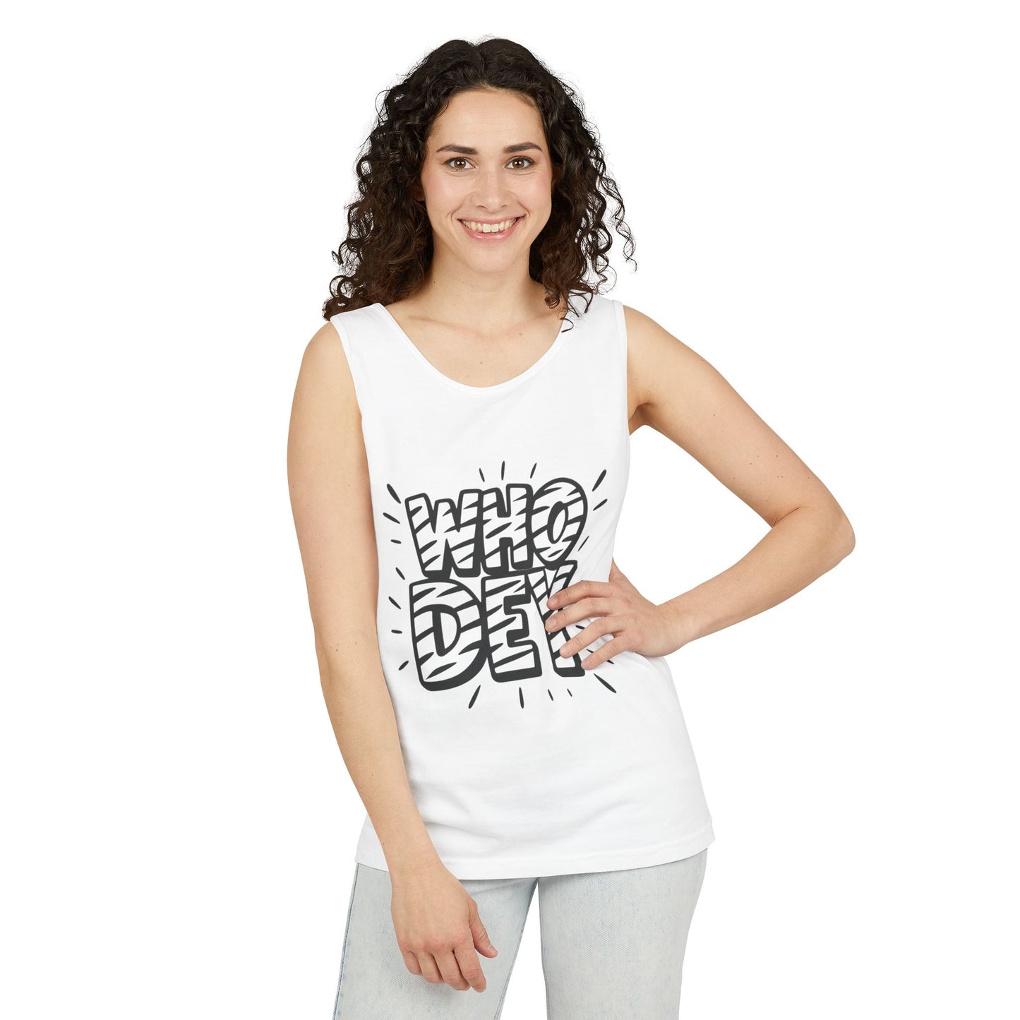 Who Dey White-Out/Orange-Out Unisex Tank Top