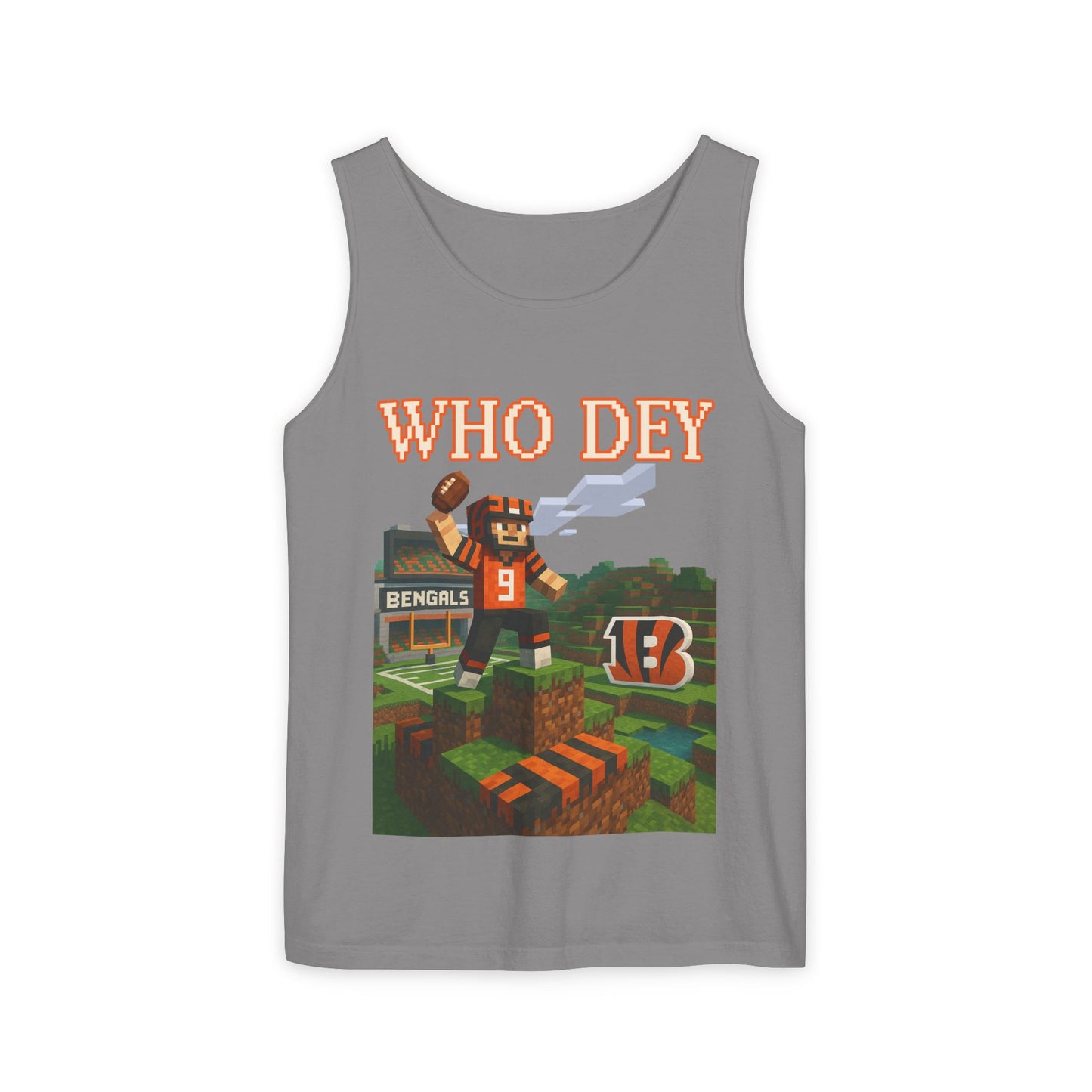 Cincinnati Bengals Tank Top | Gamer Style | Who Dey Sports Shirt | Comfortable Summer Wear | Gift for Fans & Gamers