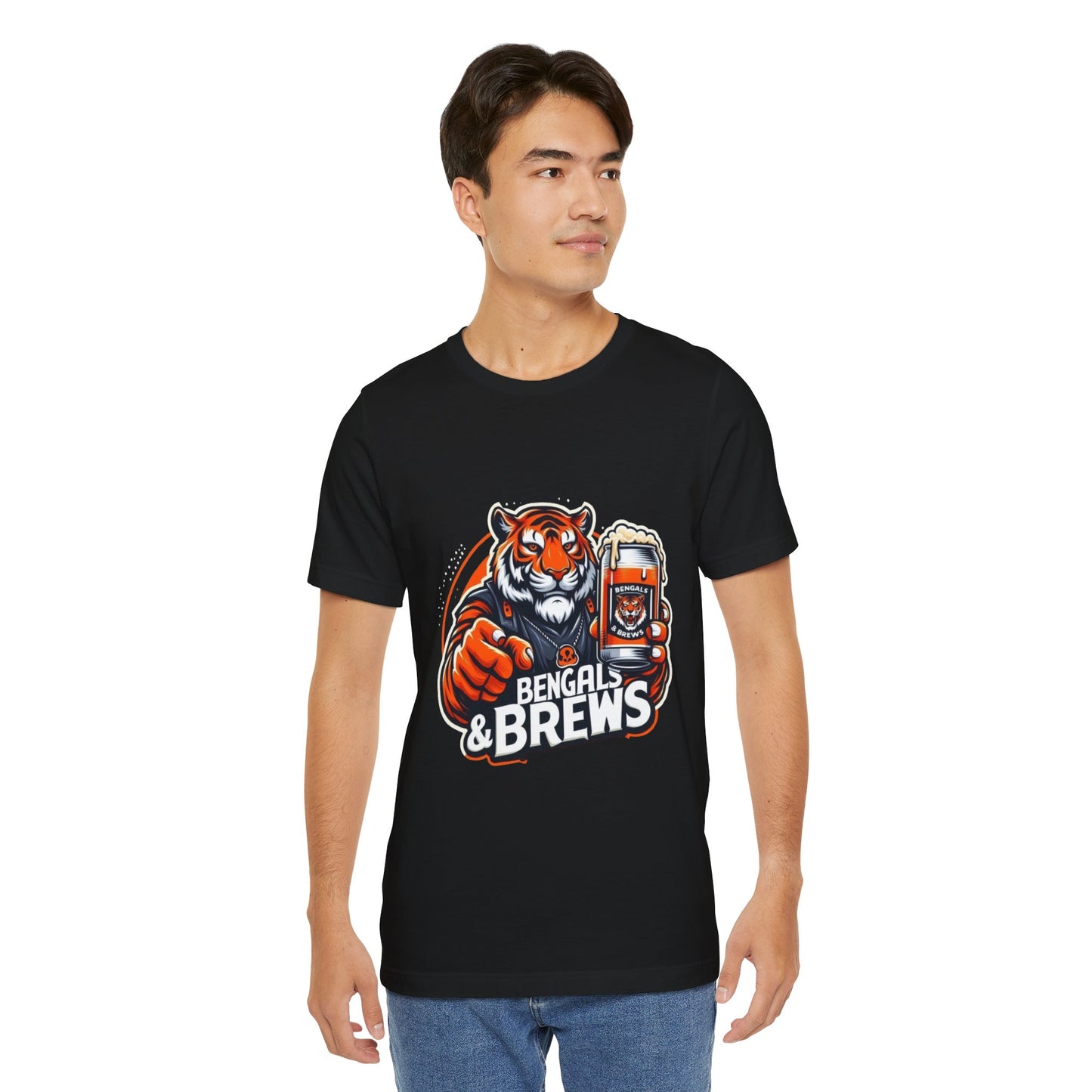 Bengals and Brews Tee Unisex Jersey Short Sleeve Tee