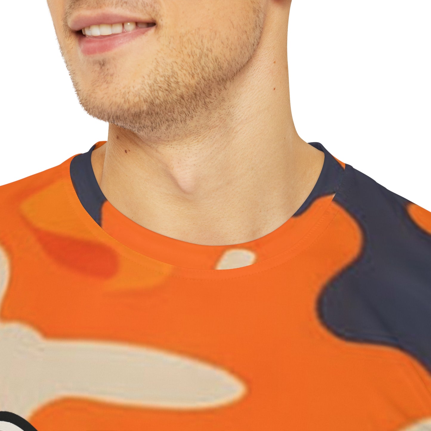 Salute to Service Orange Camo Tiger Polyester Tee - Bold & Trendy Casual Wear