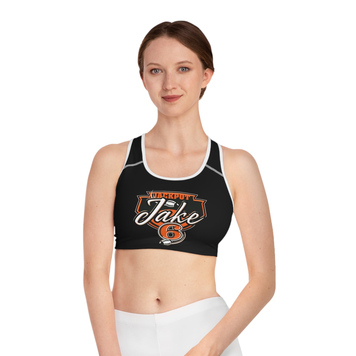 Jackpot Jake Sporty Sports Bra Workout Top, Fitness Apparel, Activewear
