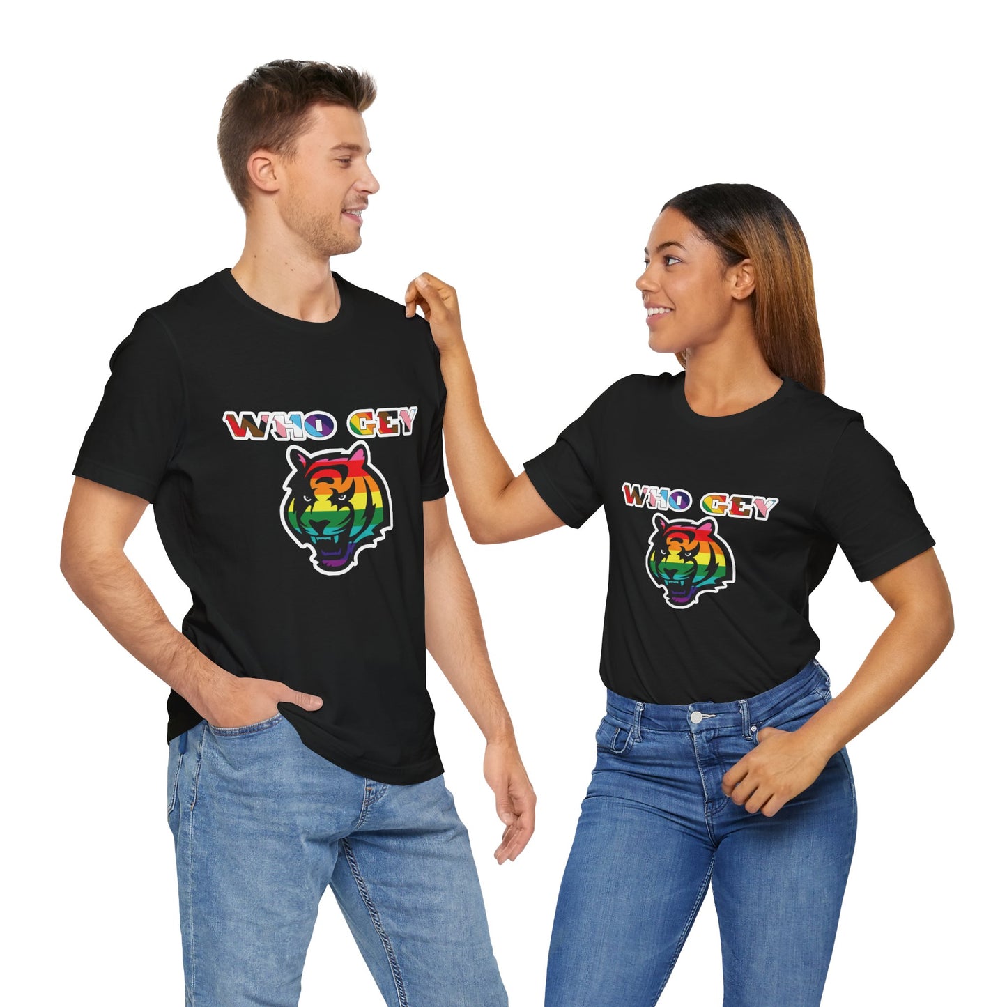 WHO GEY Pride Bengals Tee | Unisex Graphic Shirt, LGBTQ+ Pride Apparel, Casual Wear, Festival Top, Unique Gift Idea