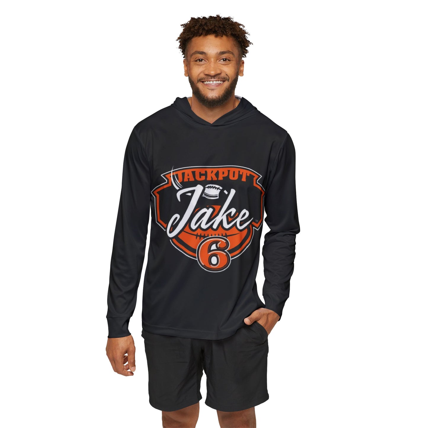 JackPot Jake Warmup Hoodie, Athletic Pullover, Personalized Sportswear, Perfect for Gamers, Great for Sports Events, Gift for Him