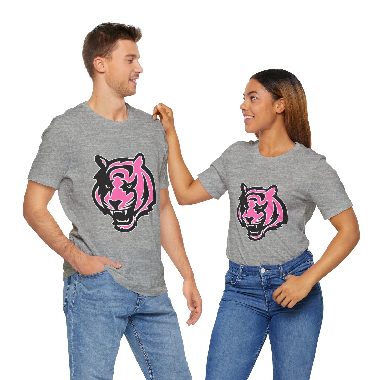 Pink Bengal Breast Cancer Awareness Spirit Unisex Jersey Short Sleeve Tee