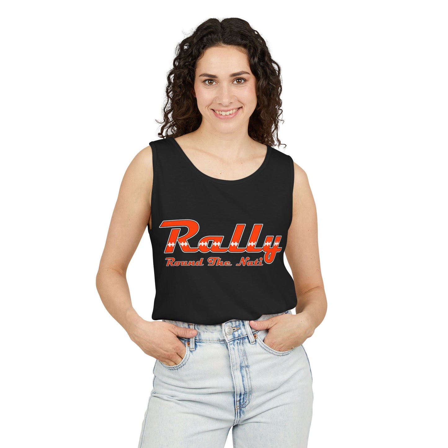 Rally Tank Top, Casual Summer Shirt, Outdoor Activity Gear, Workout & Beachwear, Perfect Gift for Sports Enthusiasts