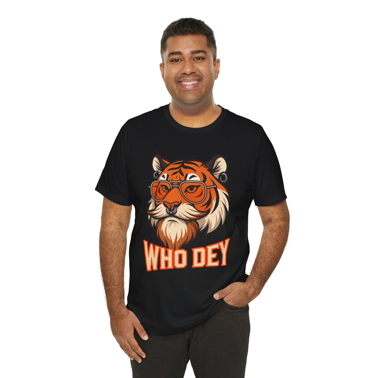 WhoDey Tiger Graphic Tee - Unisex Jersey Tee