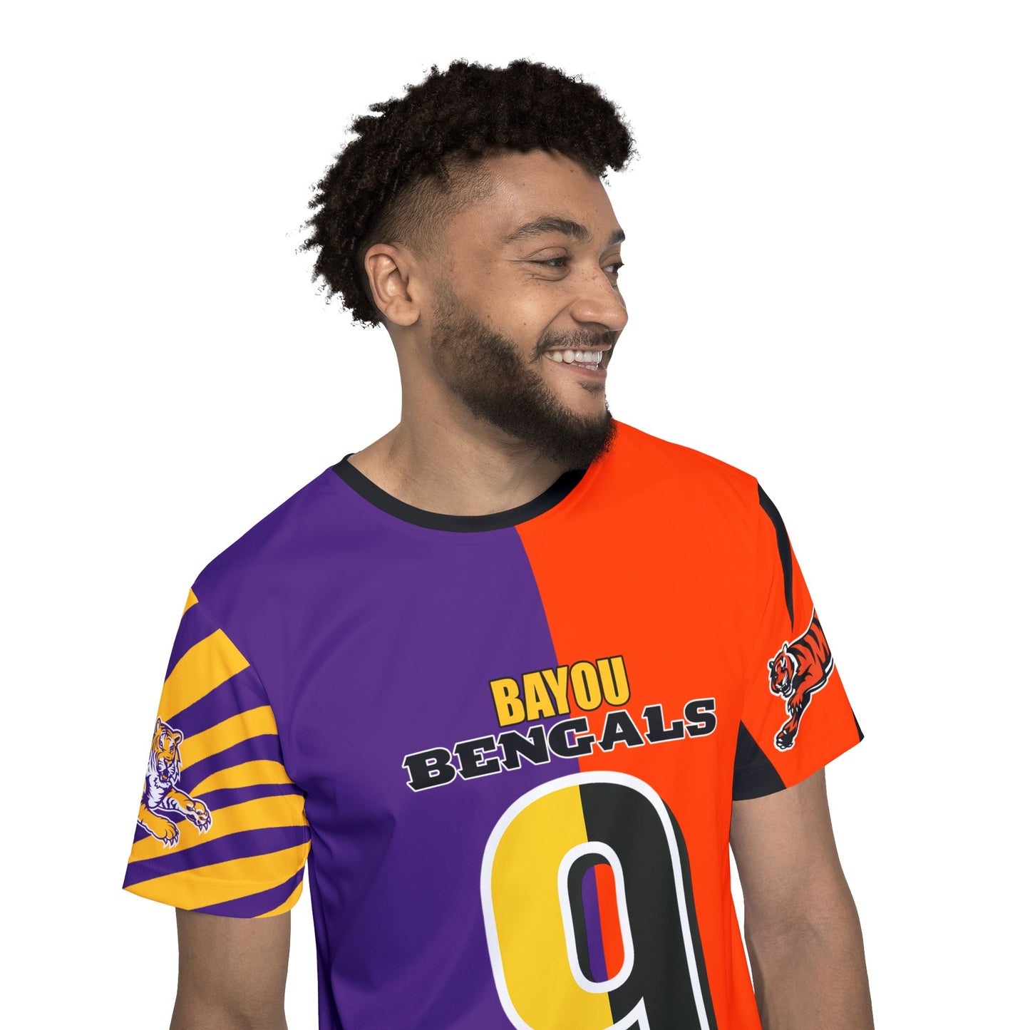 Bayou Bengals #9 Shirsey Sports Jersey