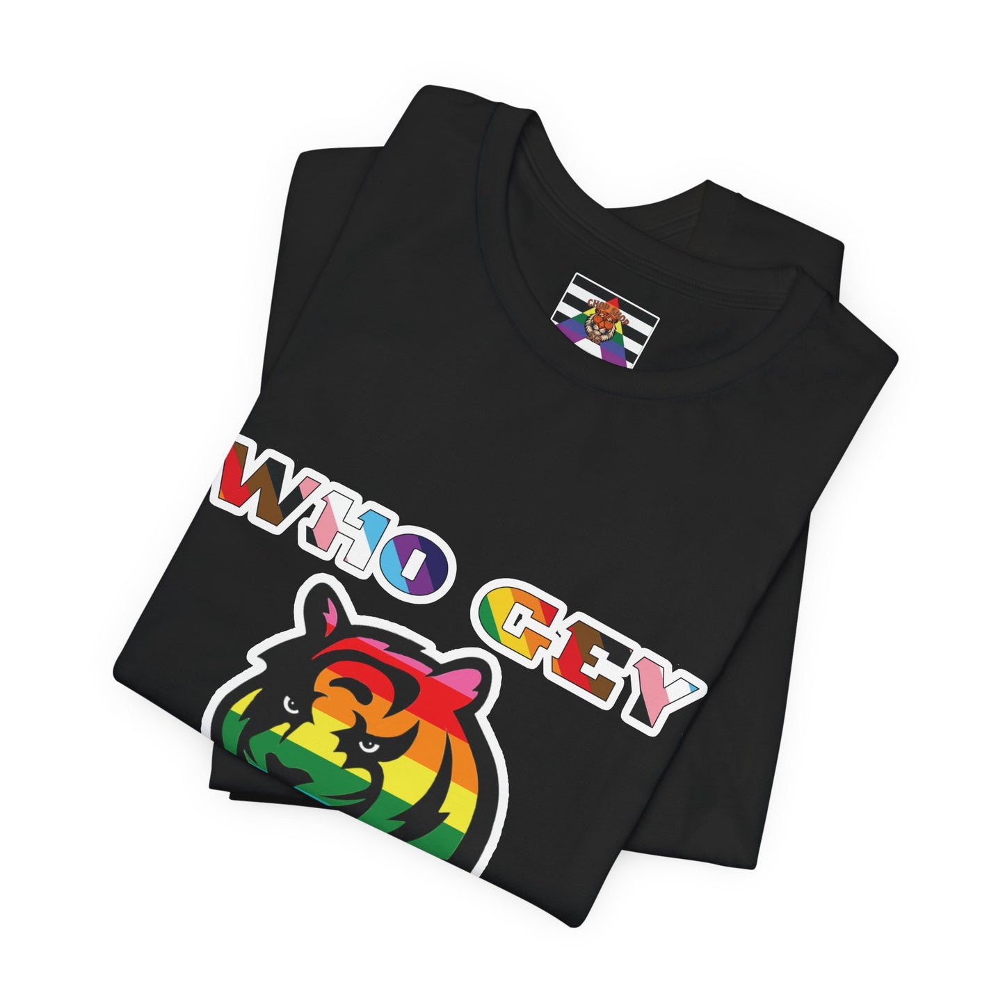 WHO GEY Pride Bengals Tee | Unisex Graphic Shirt, LGBTQ+ Pride Apparel, Casual Wear, Festival Top, Unique Gift Idea