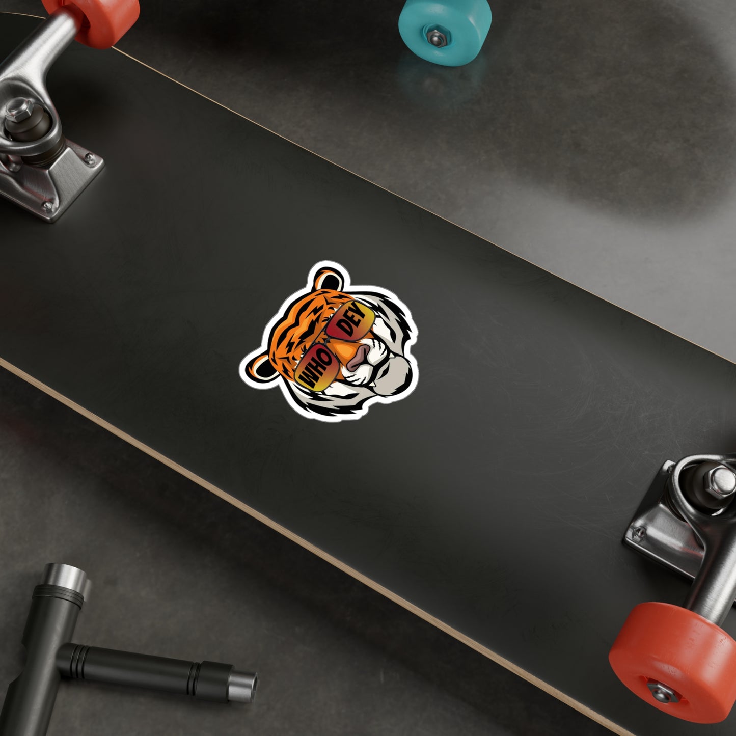 Who Dey Tiger Decal transparent background