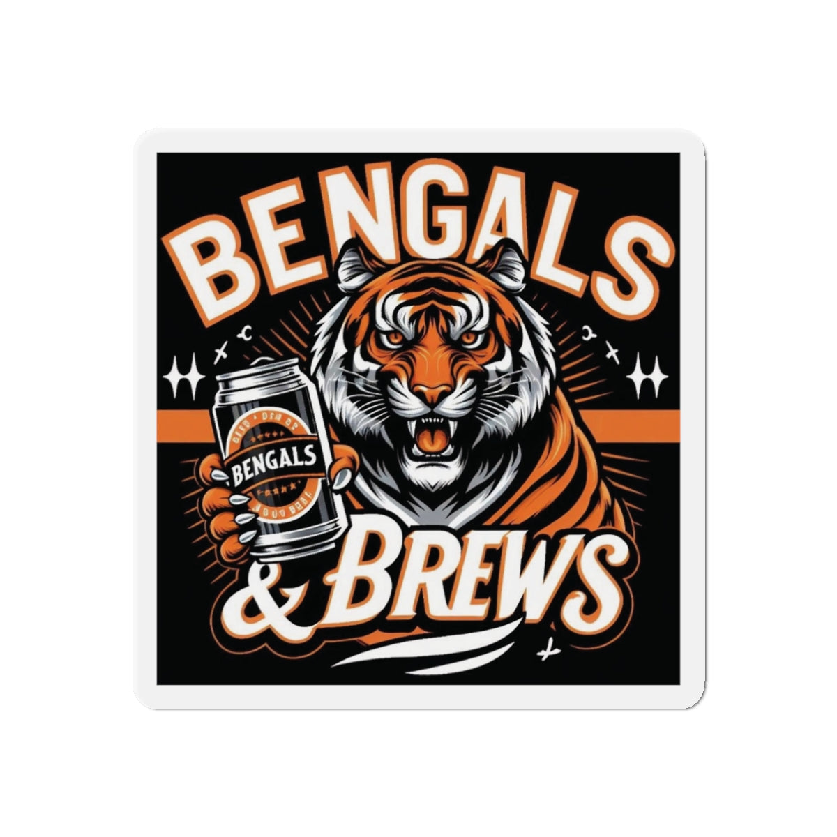 Bengals & Brews Die-Cut Magnets