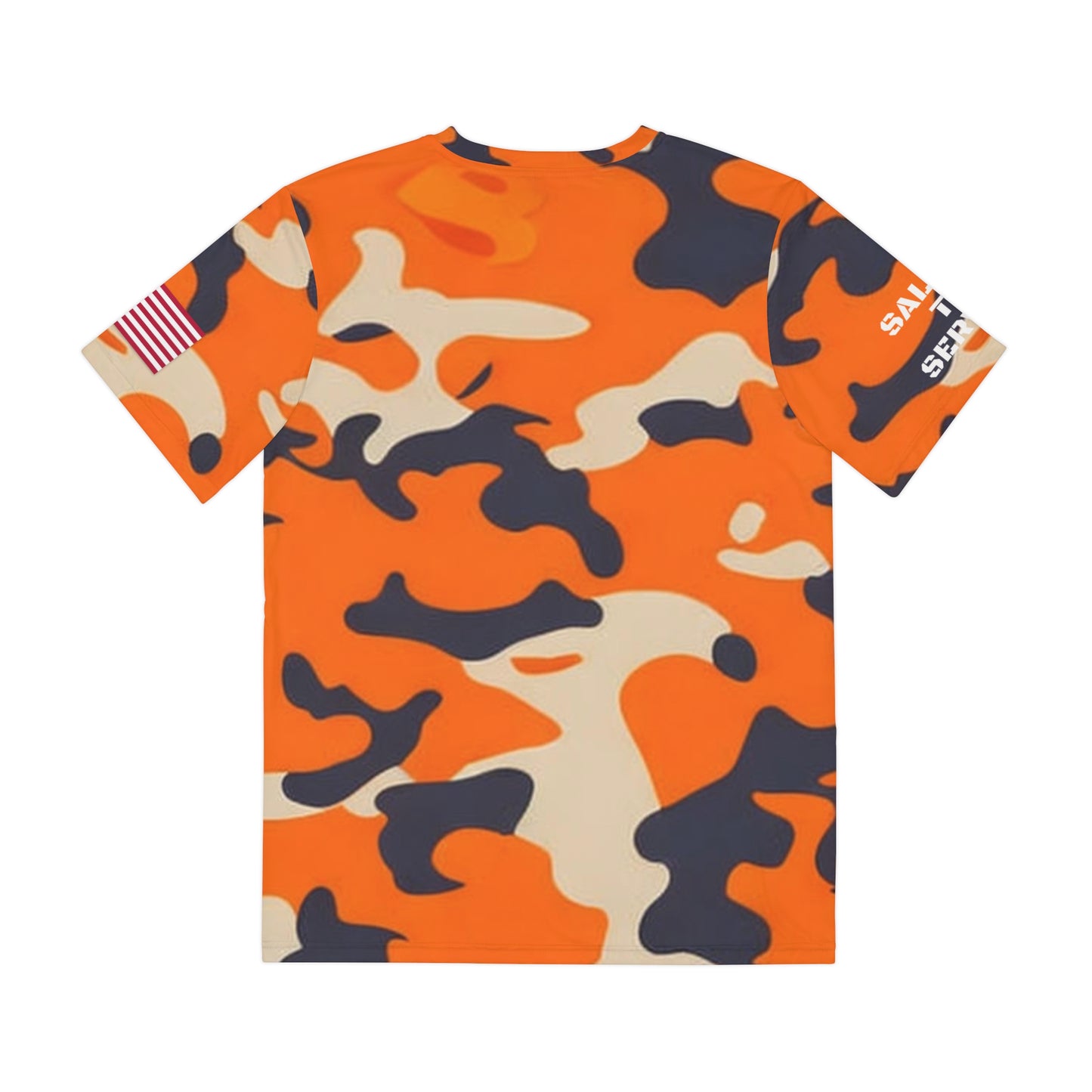 Salute to Service Orange Camo Tiger Polyester Tee - Bold & Trendy Casual Wear
