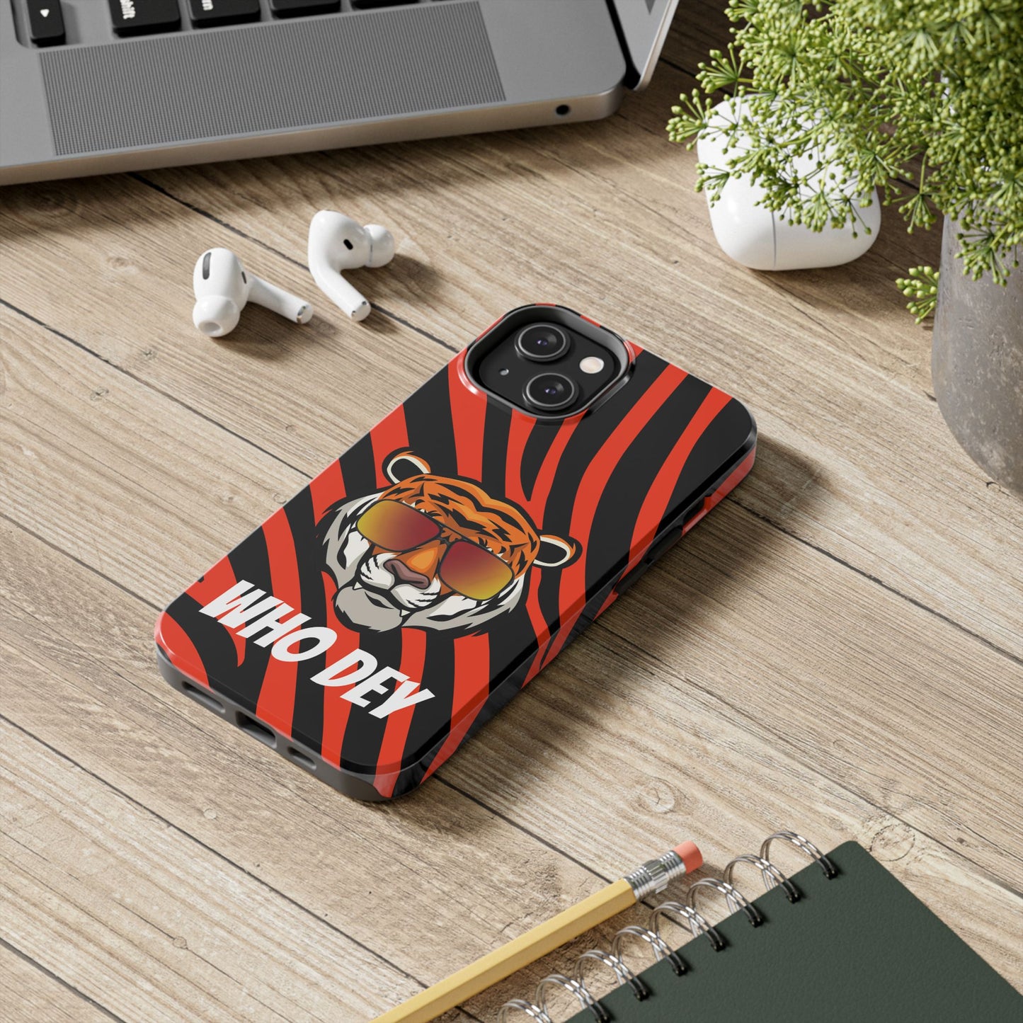Who Dey Tiger Tough Phone Case