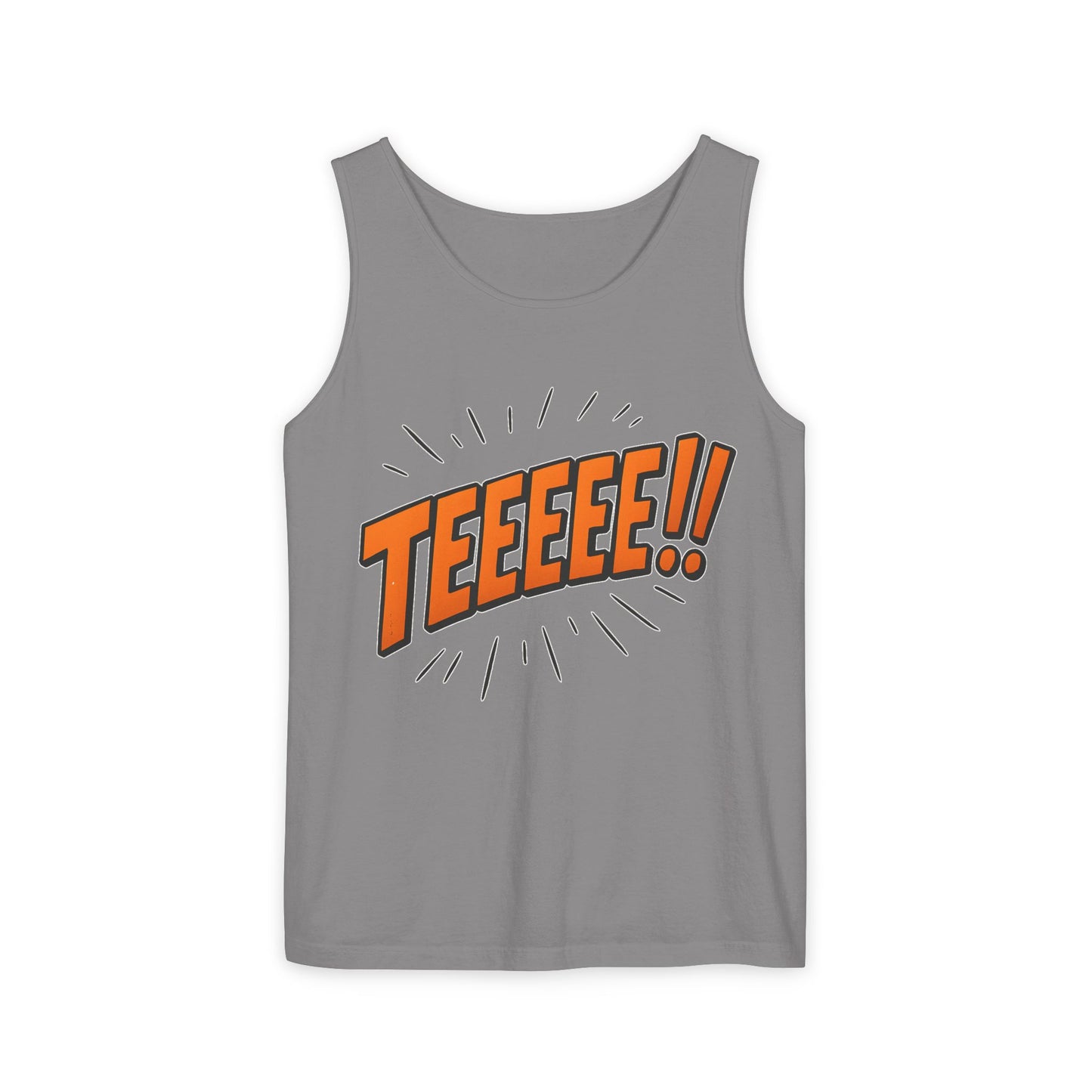 - TEEEE!! -Fun Graphic Tank Top Summer Essential, Unisex Apparel, Beachwear, Gift Idea, Festival Outfit