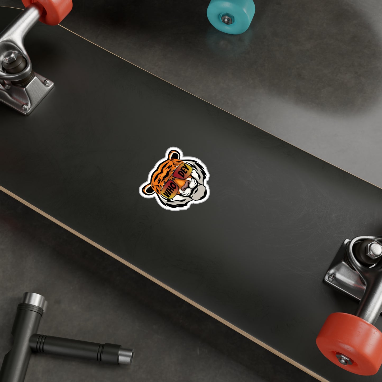 Who Dey Tiger Decal transparent background