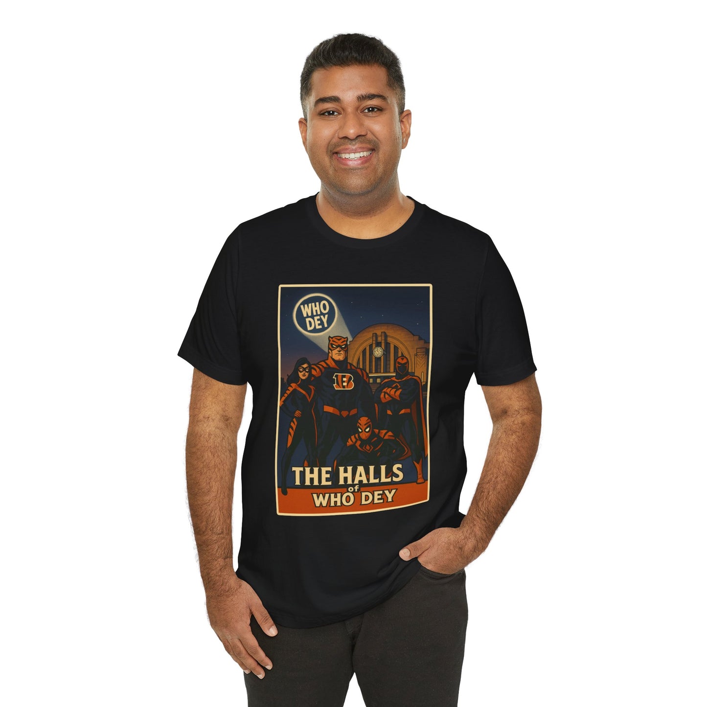 Halls of Bengals Super Fans Tee, Sports Shirt, Game Day Attire, Artist Series, Gift for Football Lovers