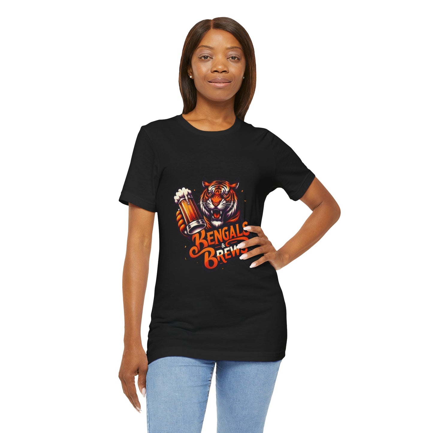 Bengals and Brews Tee Unisex Jersey Short Sleeve Tee