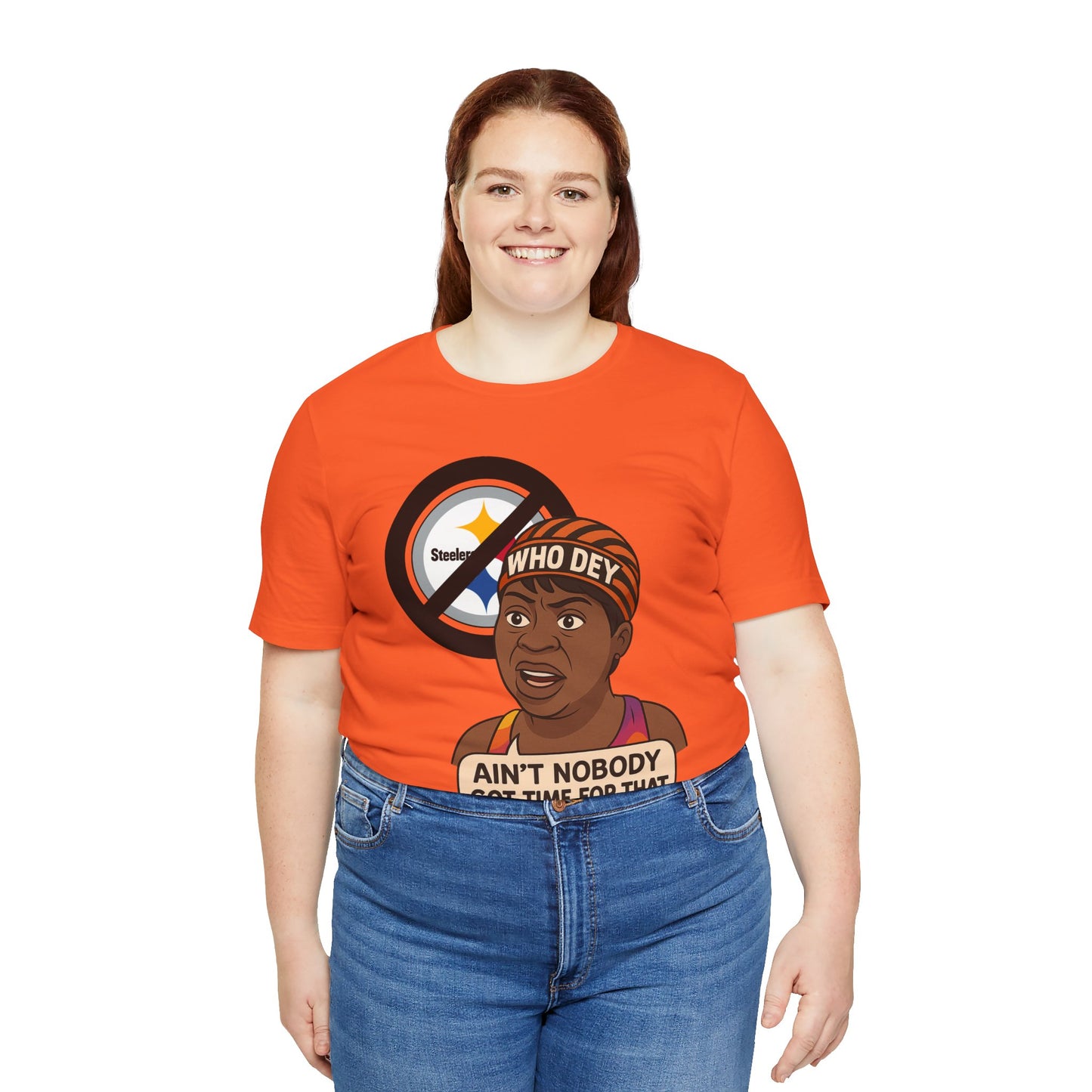 Ain't nobody got no time for Steelers! Tee, Casual Wear, Gift for Sports Fans, Humorous T-Shirt, Team Spirit Apparel, Perfect for Game Day