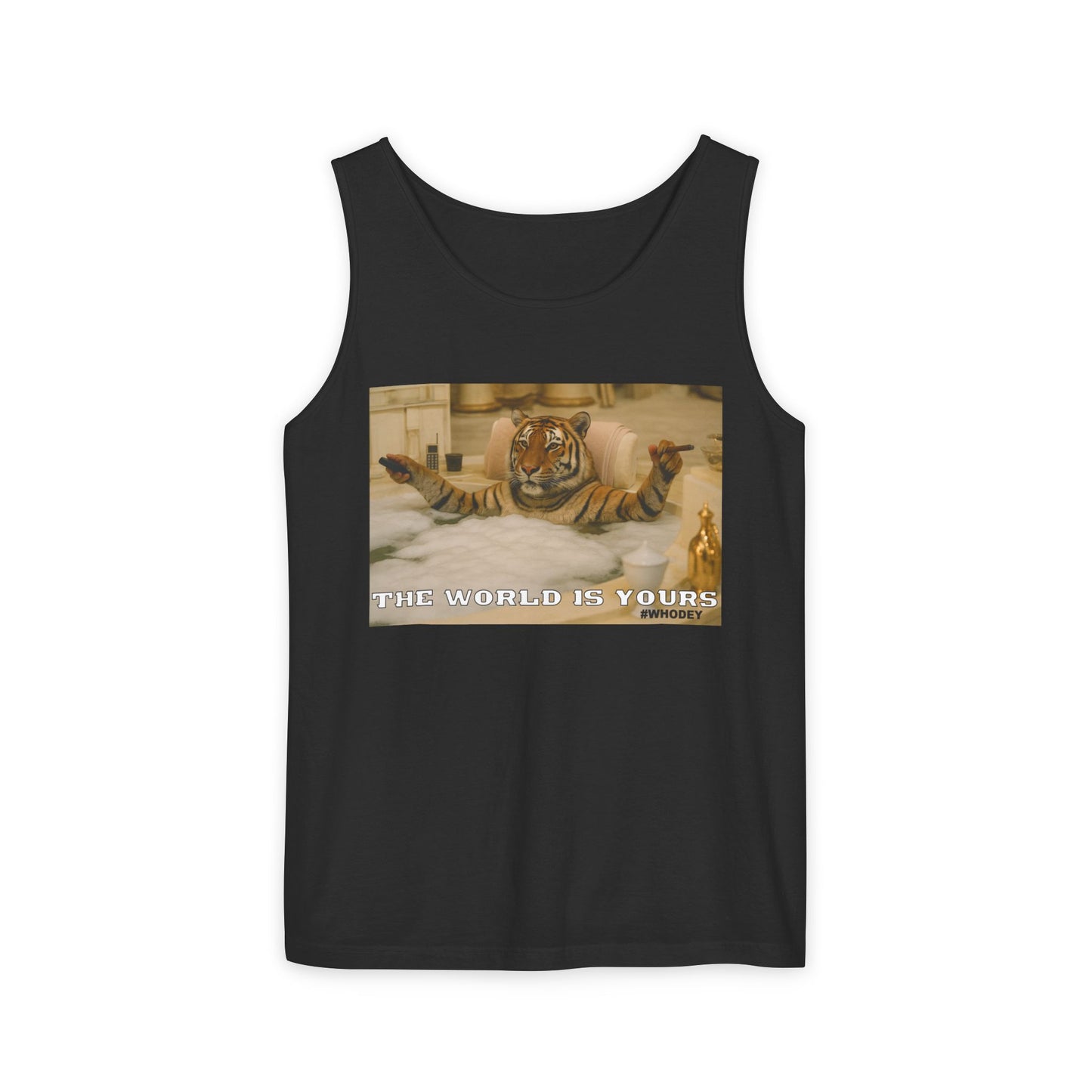 'The World Is Yours' Graphic Tee, Unisex Tank Top - Casual Wear, Birthday Gift, Summer Style, Inspirational Apparel