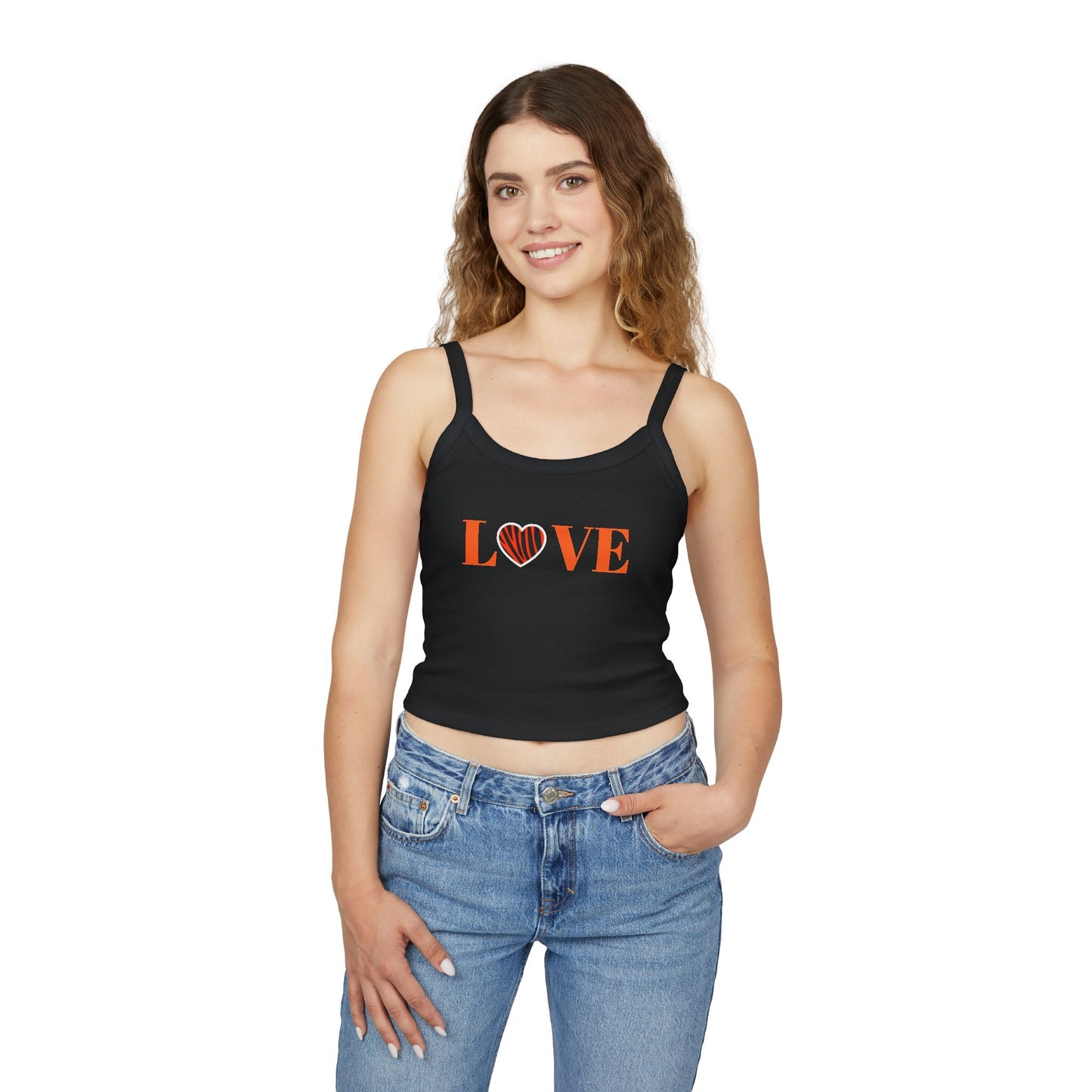 Love Bengals Women's Spaghetti Strap Tank Top