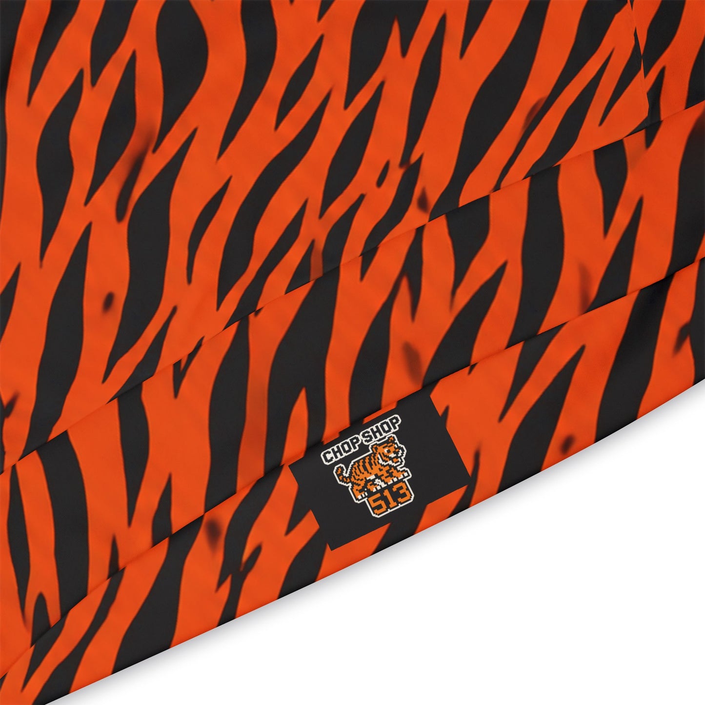 Bengal Mania Athletic Hoodie — Orange Tiger Stripe All-Over Print