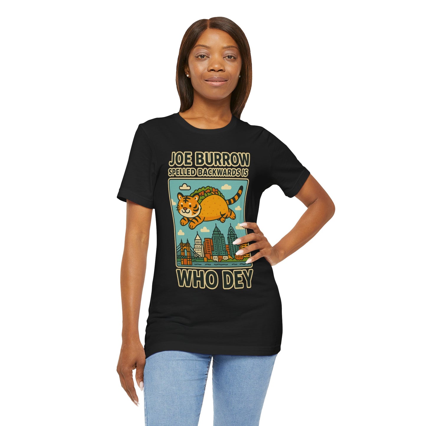 Taco Joe Who Dey Tee, Vintage Sports Shirt, Bengals Fan Apparel, Game Day Wear, Unisex Graphic Tee