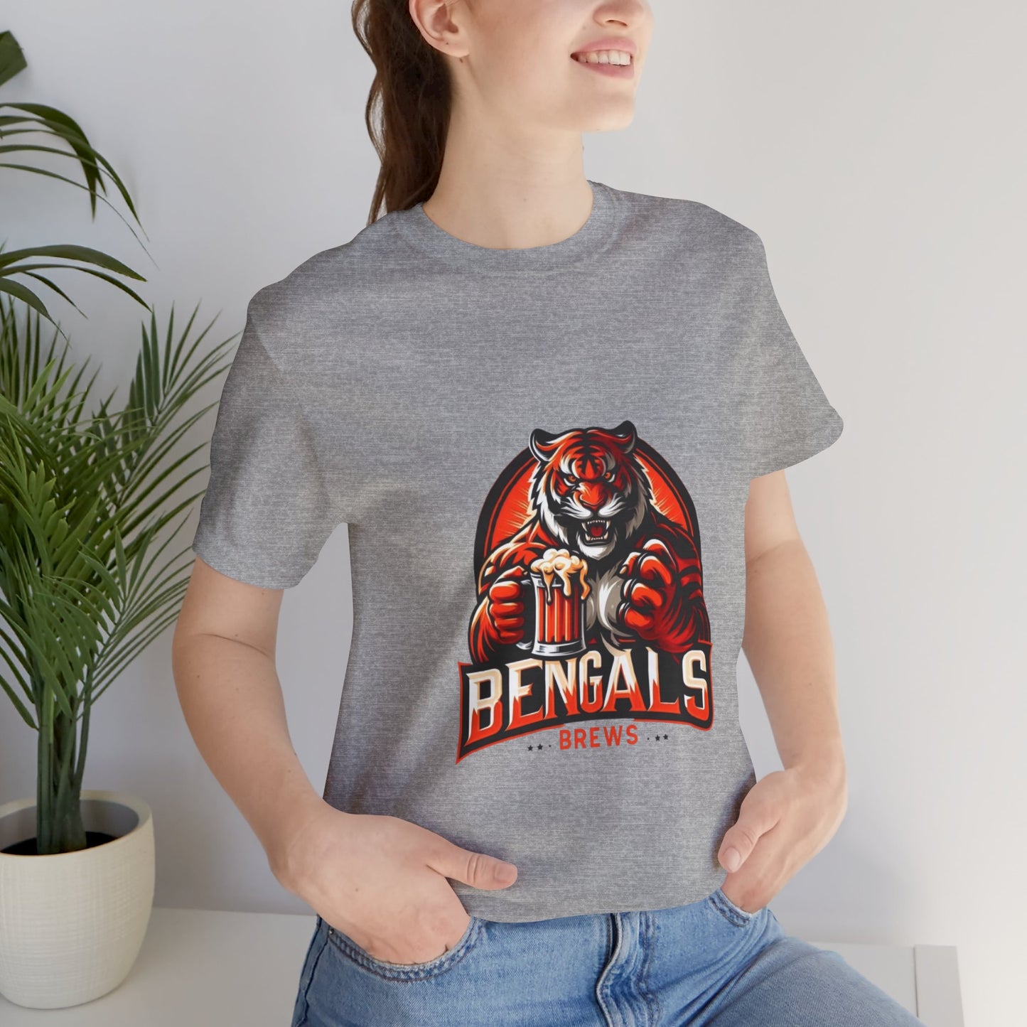 Bengals and Brews Tee Unisex Jersey Short Sleeve Tee