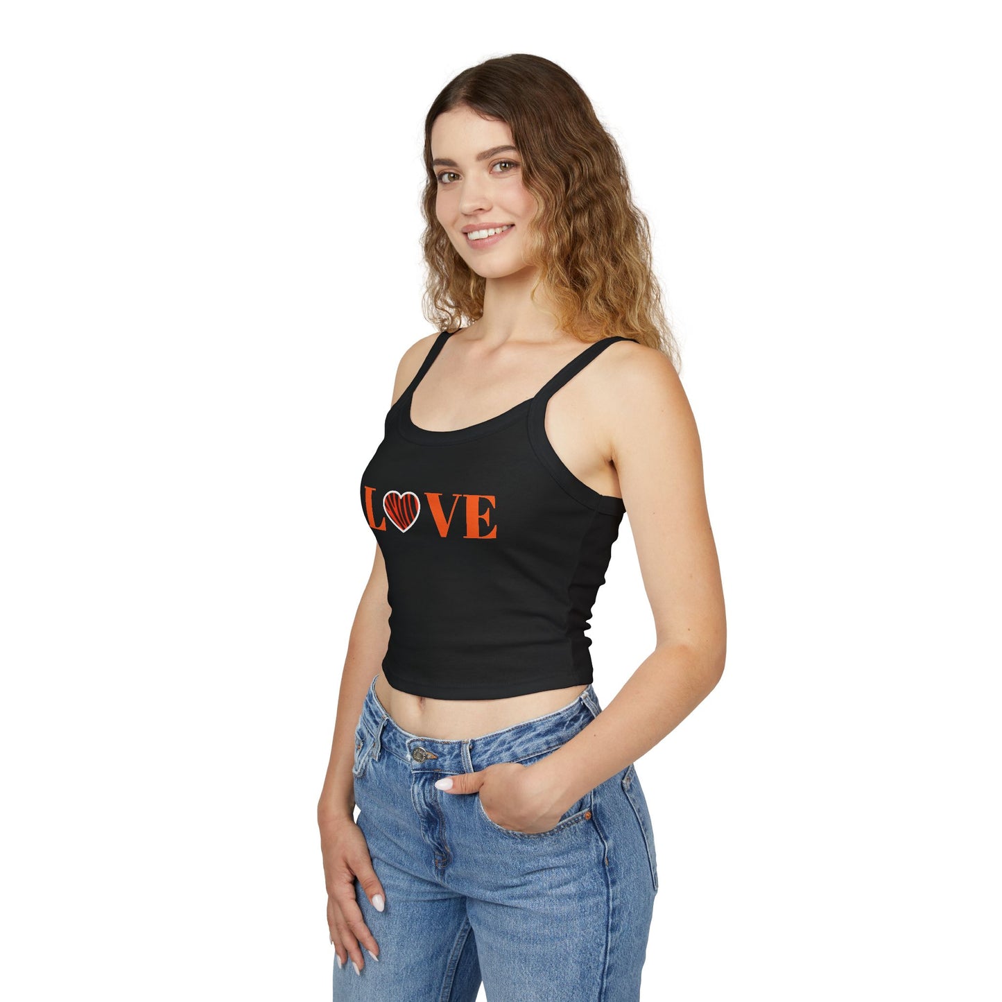 Love Bengals Women's Spaghetti Strap Tank Top