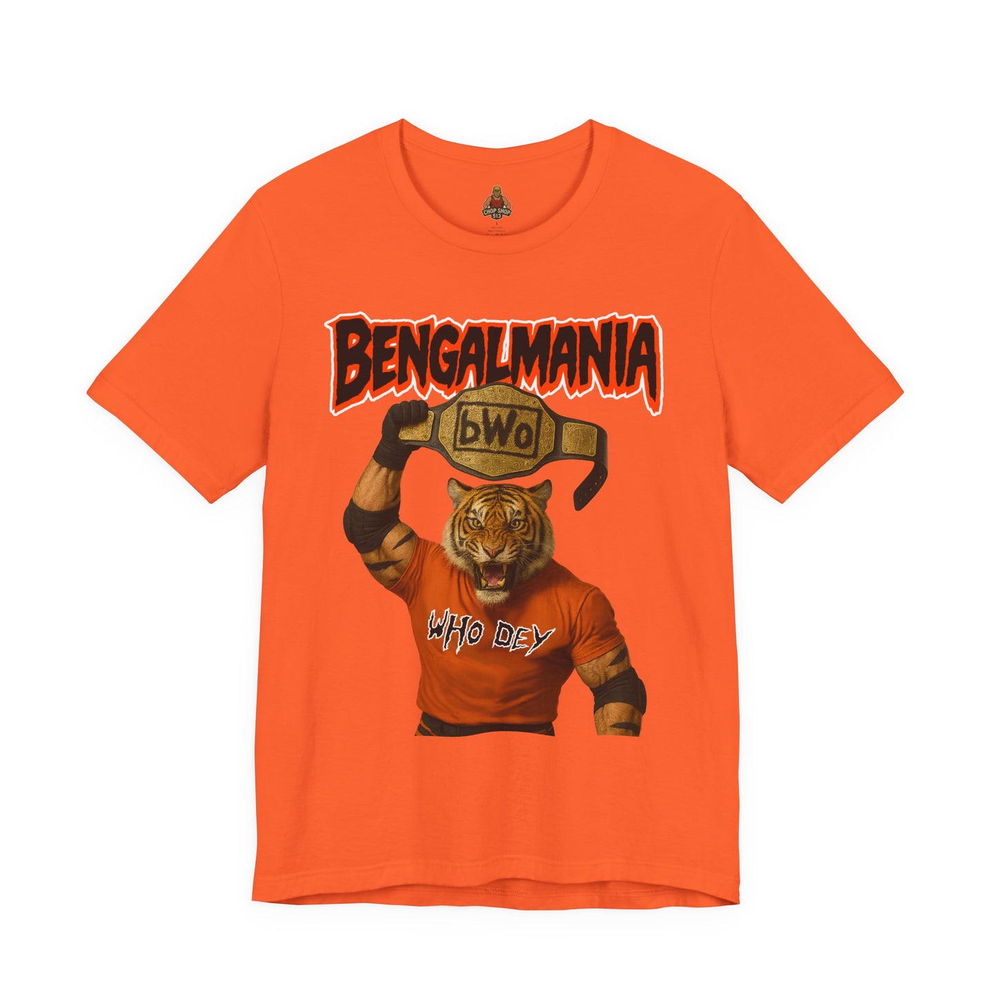 Bengalmania Unisex Tee - Fun Game Day Shirt, Casual Wear, Tiger Lover Gift, Sports Fan Apparel, Playful Orange Design