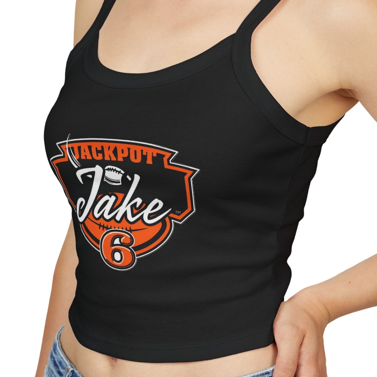 Jackpot Jake Spaghetti Strap Tank Top, Trendy Sportswear, Summer Essential, Gift for Athletes, Cute Casual Wear