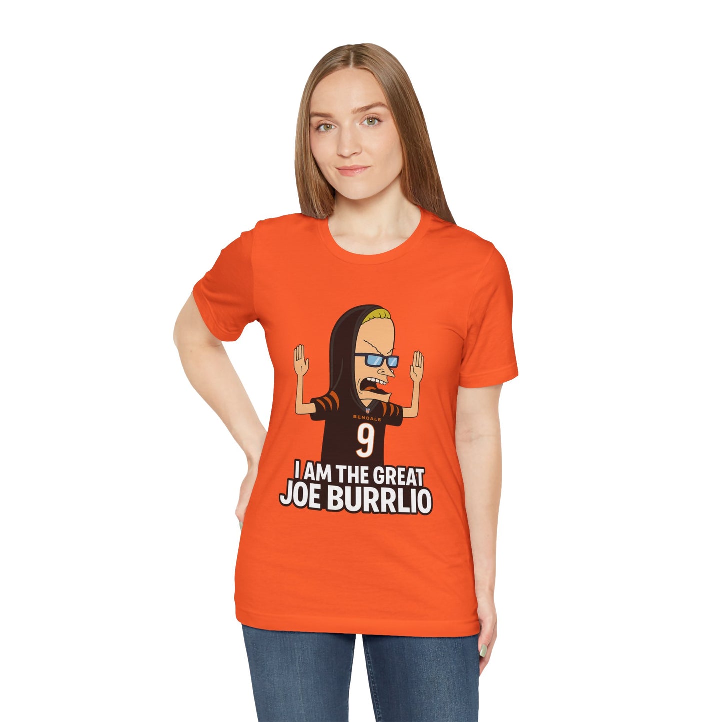 I Am The Great Joe Burrrlio Unisex Jersey Tee, Funny Graphic Tee, Sports Fan Apparel, Gift for Him, Casual Wear, Screen Print Shirt
