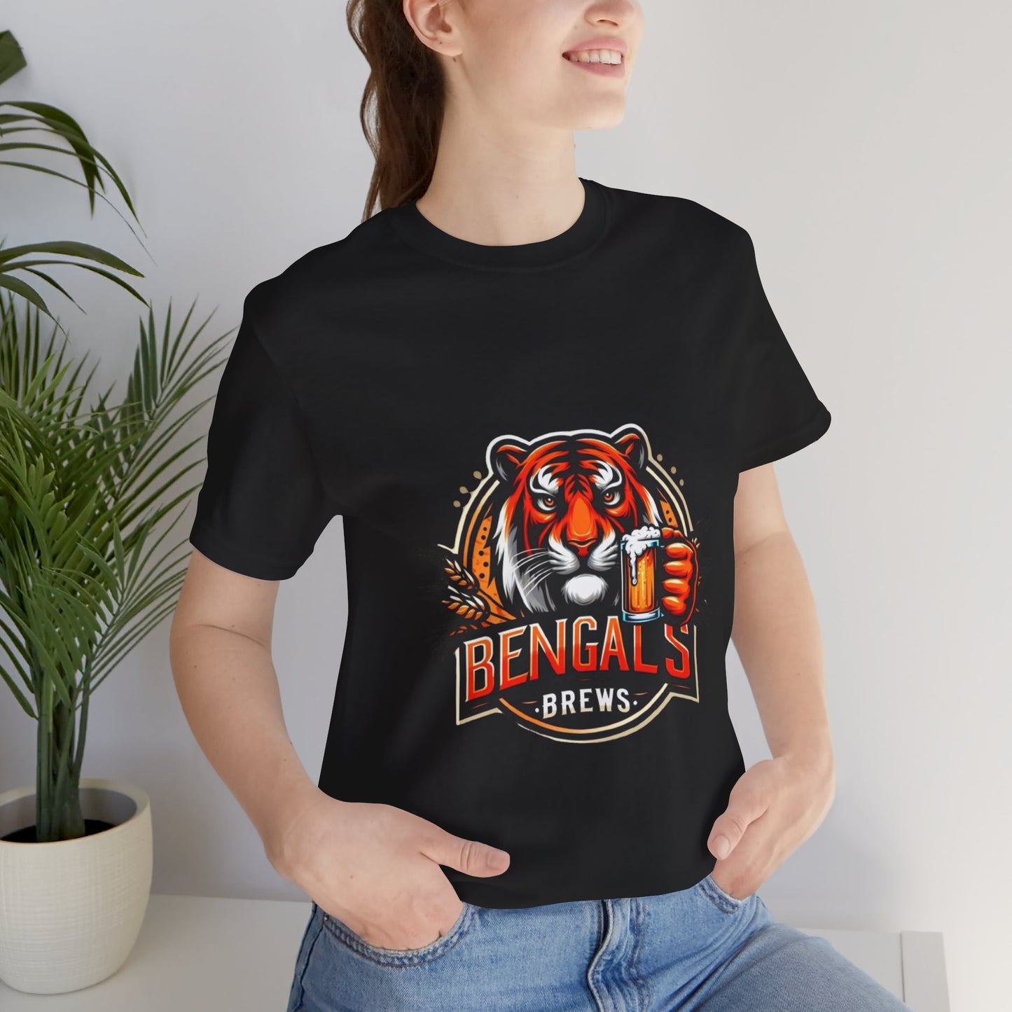 Bengals and Brews Tee Unisex Jersey Short Sleeve Tee