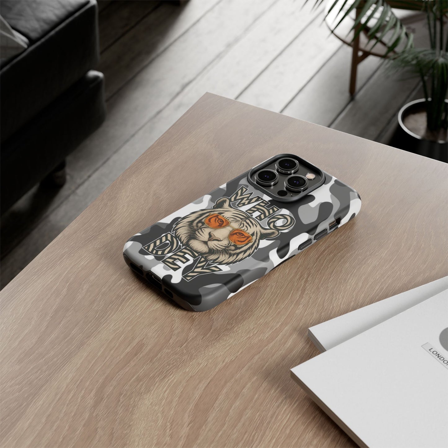 WhiteOut Tiger Phone Case for iPhone