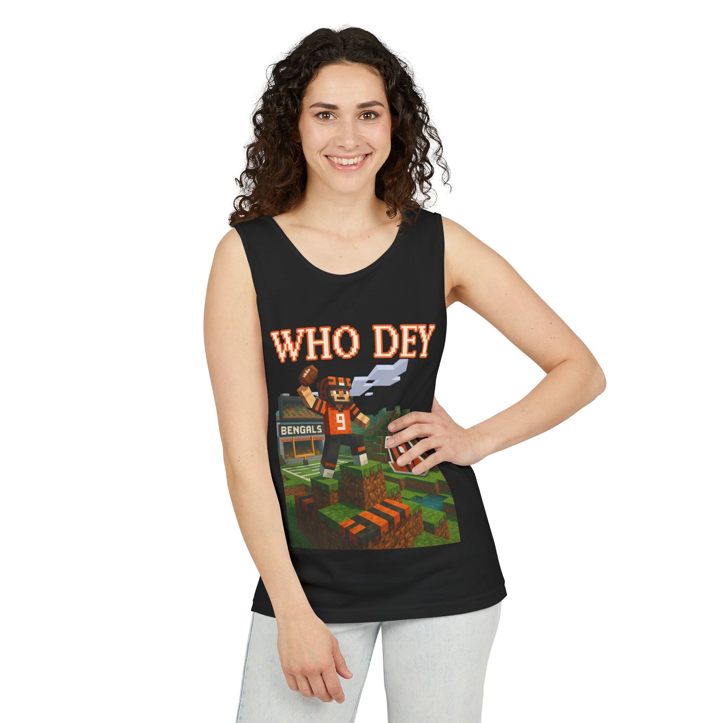 Cincinnati Bengals Tank Top | Gamer Style | Who Dey Sports Shirt | Comfortable Summer Wear | Gift for Fans & Gamers