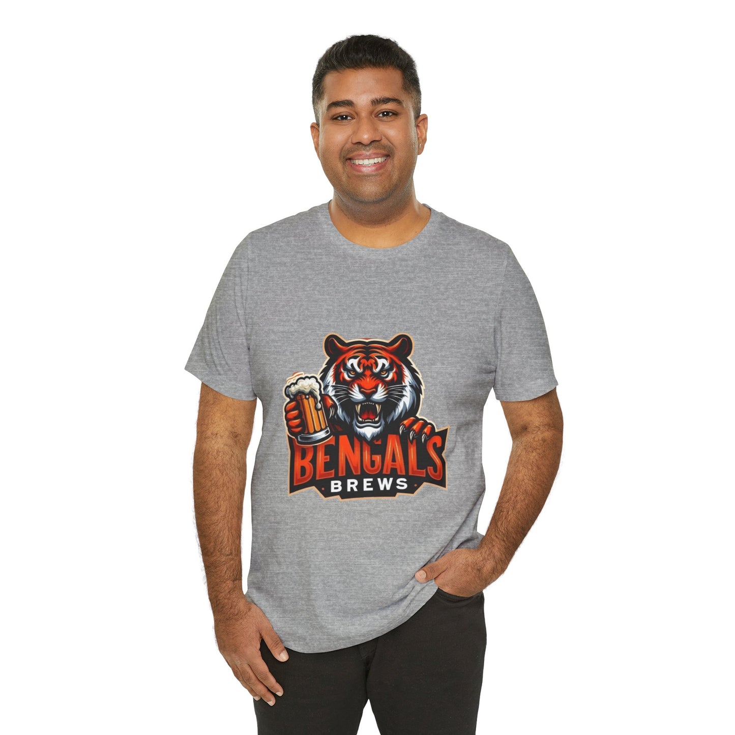 Bengals and Brews Tee Unisex Jersey Short Sleeve Tee