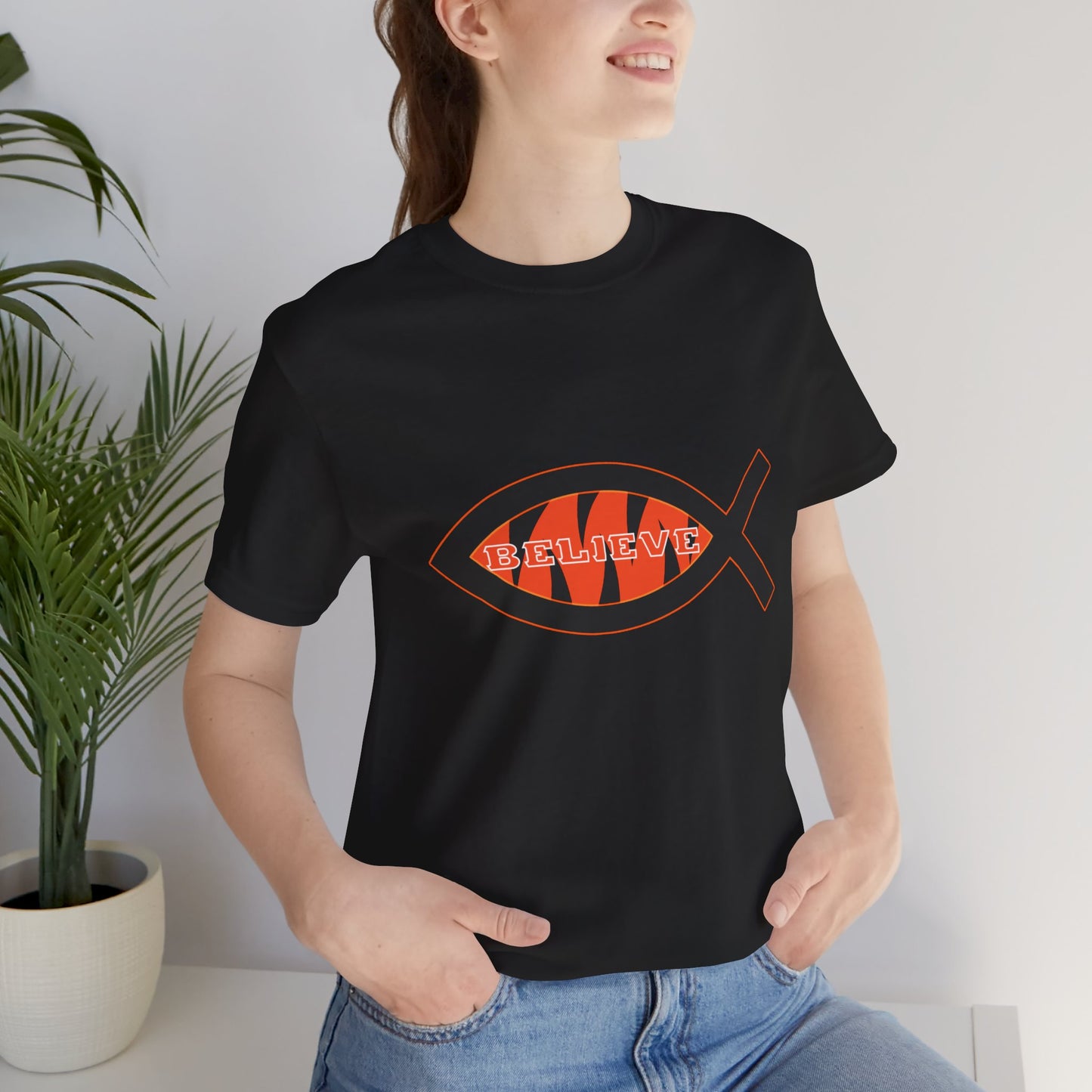 Believe in Bengals Unisex Jersey Short Sleeve Tee