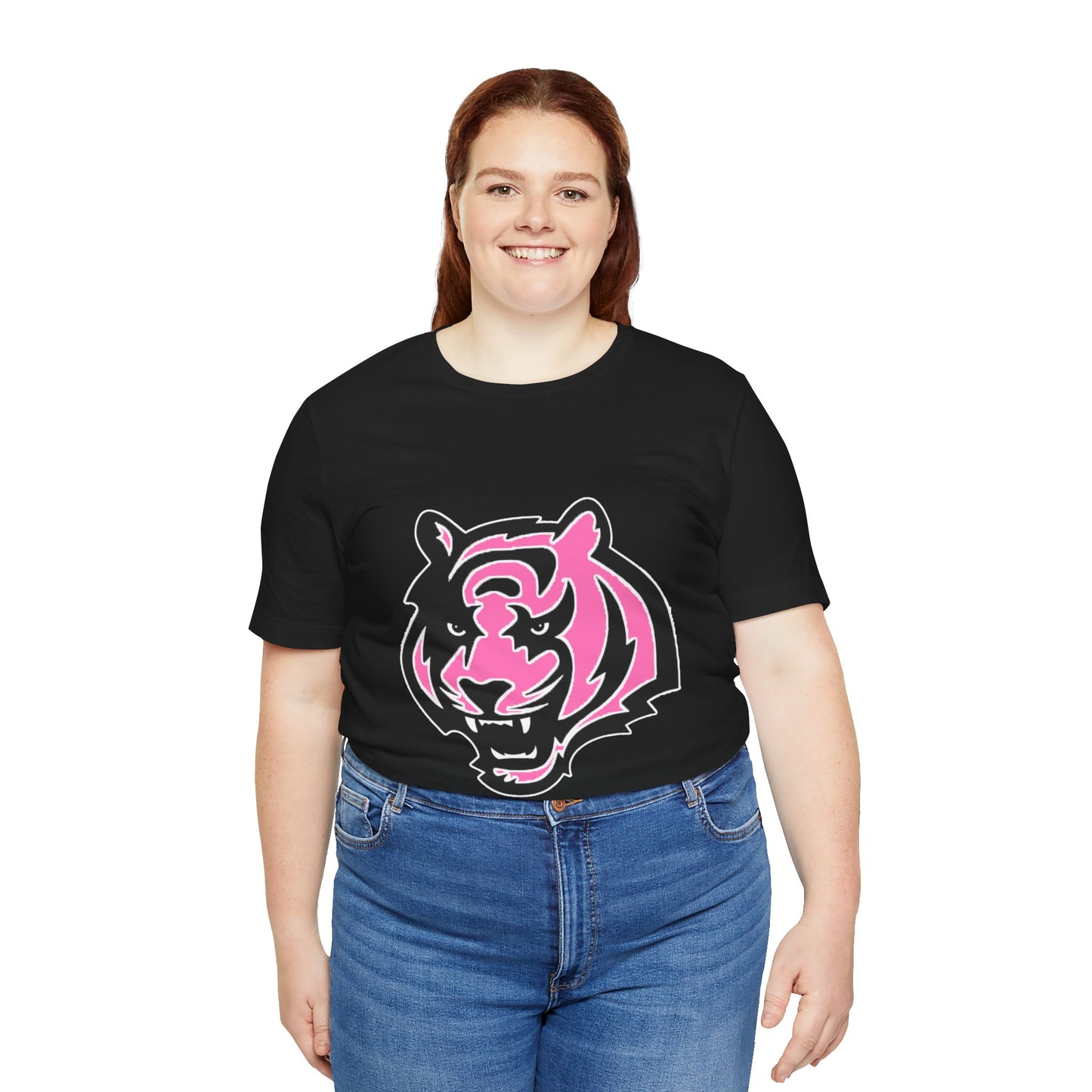 Pink Bengal Breast Cancer Awareness Spirit Unisex Jersey Short Sleeve Tee