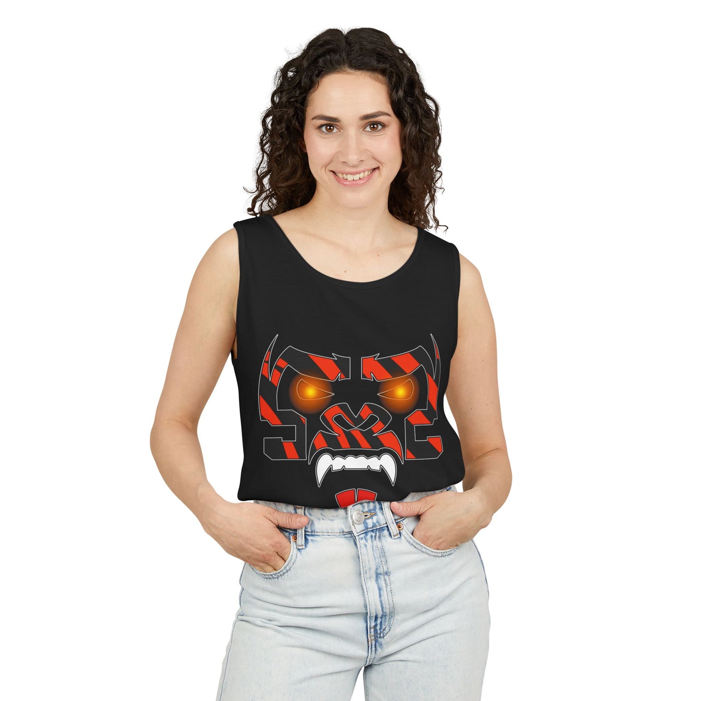 Fierce Gorilla Graphic Tank Top, Unisex Summer Shamar Shirt, Casual Wear, Workout Apparel, Gift for Comic Fans, Halloween Costume
