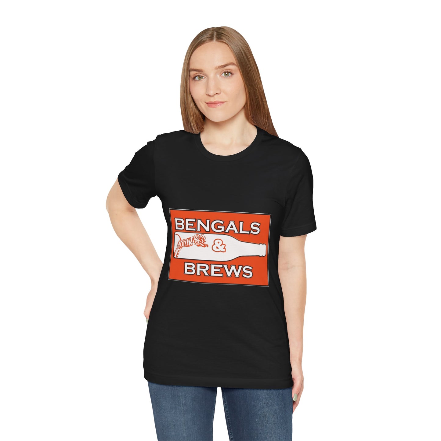 Bengals and Brews Old School Unisex Jersey Short Sleeve Tee