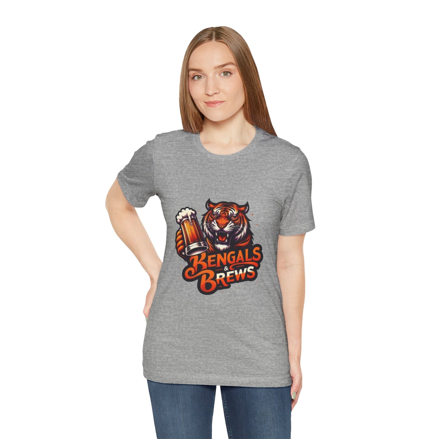 Bengals and Brews Tee Unisex Jersey Short Sleeve Tee