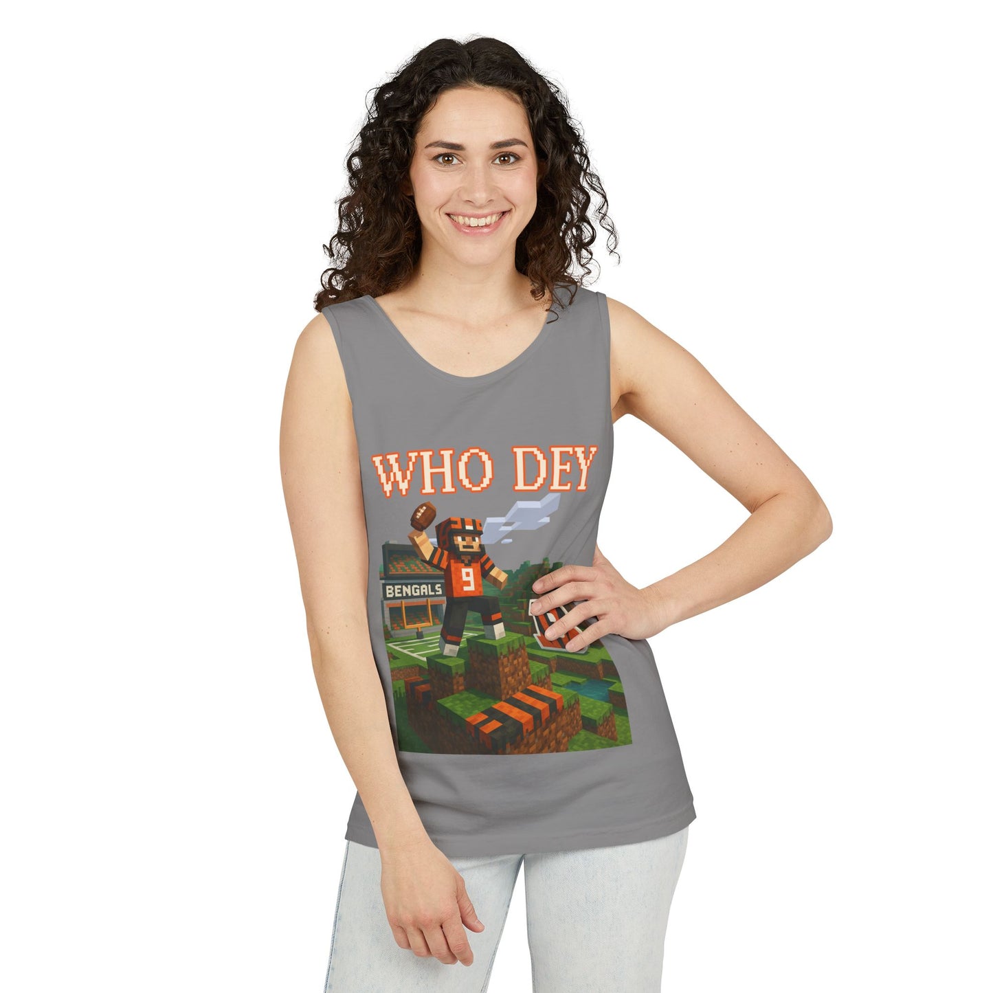 Cincinnati Bengals Tank Top | Gamer Style | Who Dey Sports Shirt | Comfortable Summer Wear | Gift for Fans & Gamers