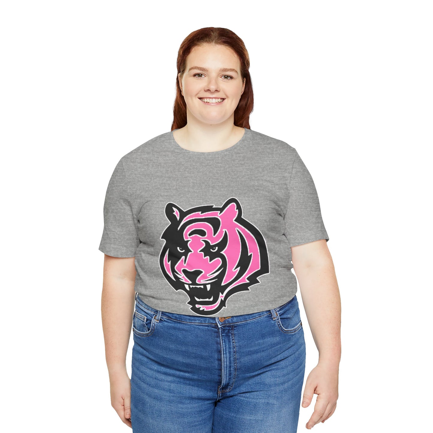 Pink Bengal Breast Cancer Awareness Spirit Unisex Jersey Short Sleeve Tee