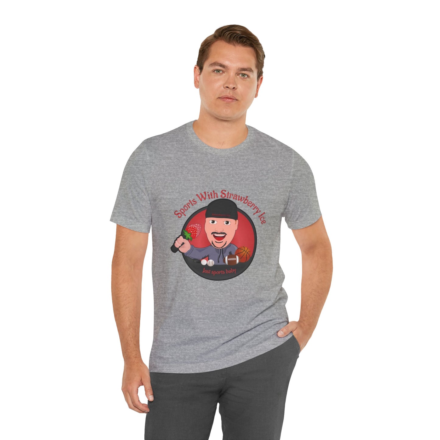 Sports with Strawberry Ice Podcast logo tee