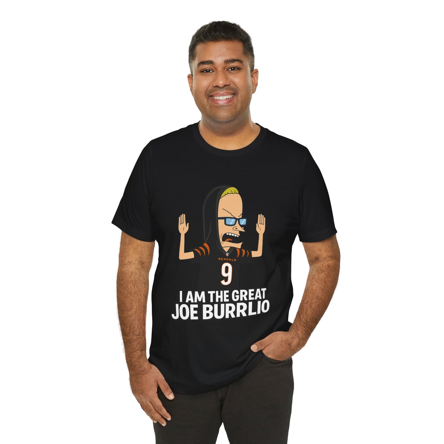 I Am The Great Joe Burrrlio Unisex Jersey Tee, Funny Graphic Tee, Sports Fan Apparel, Gift for Him, Casual Wear, Screen Print Shirt