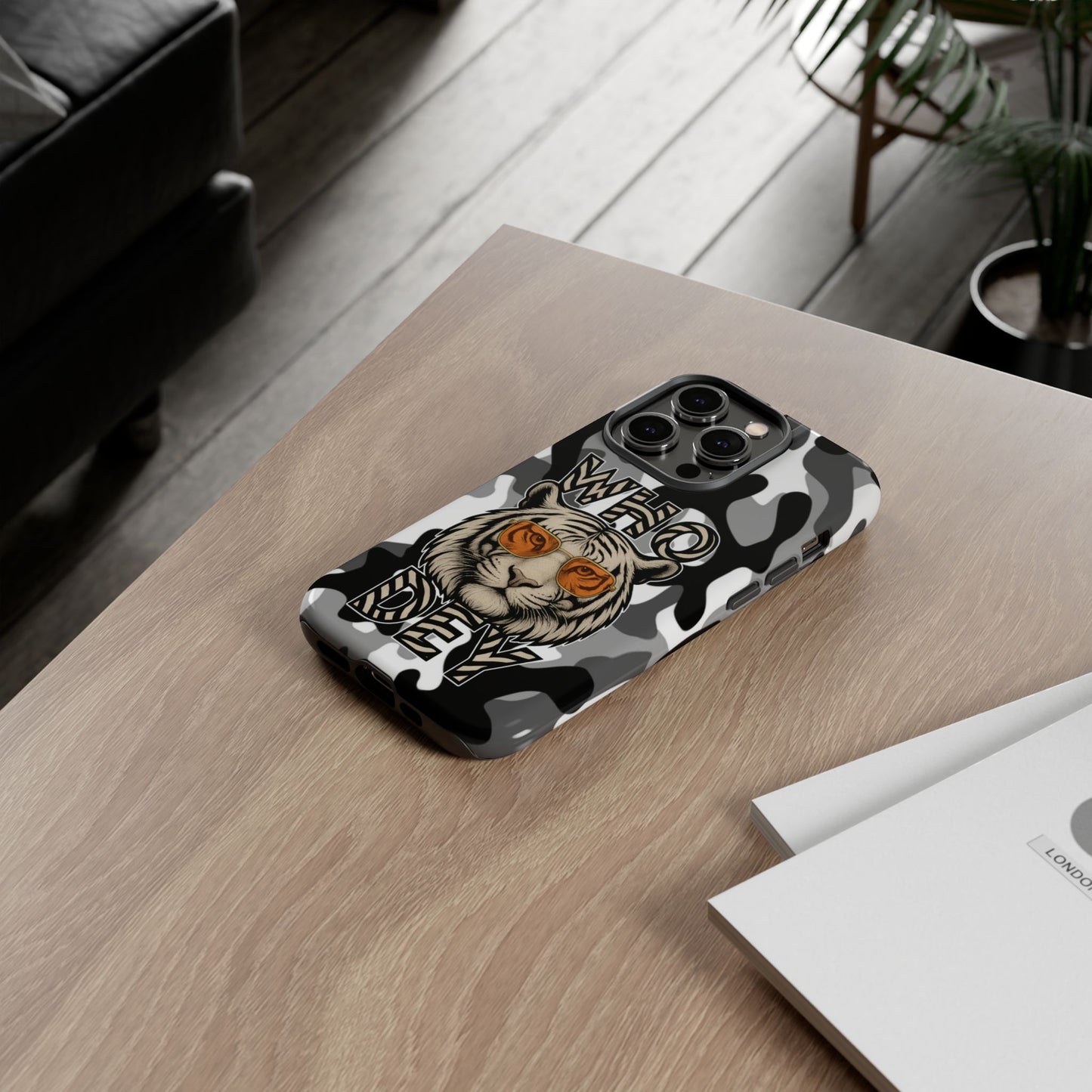 WhiteOut Tiger Phone Case for iPhone