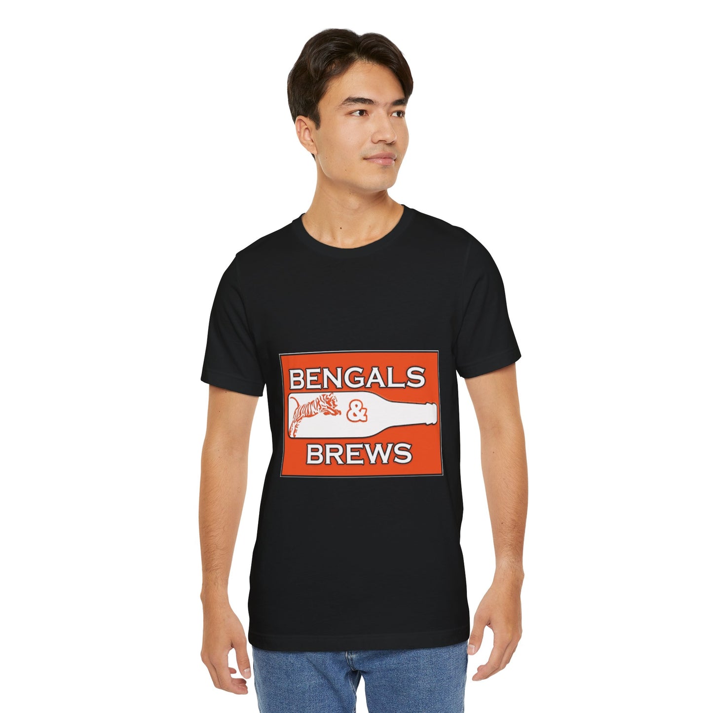 Bengals and Brews Old School Unisex Jersey Short Sleeve Tee