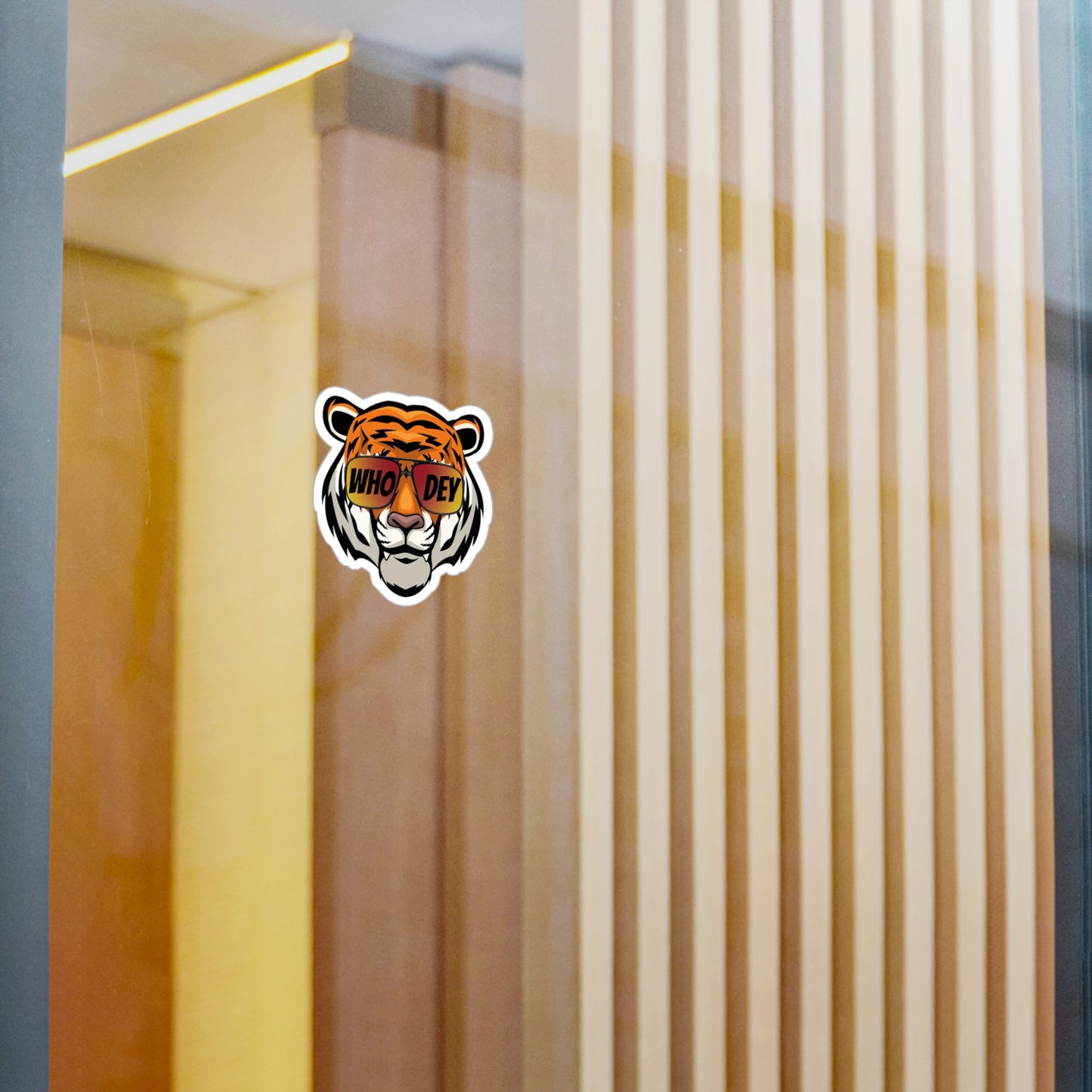Who Dey Tiger Decal transparent background