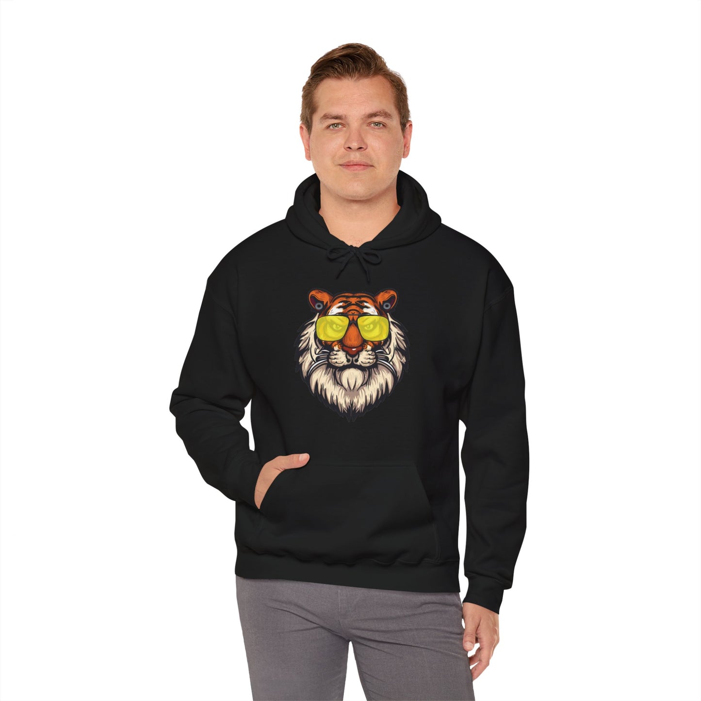 Yellow tints Tiger Unisex Heavy Blend™ Hooded Sweatshirt