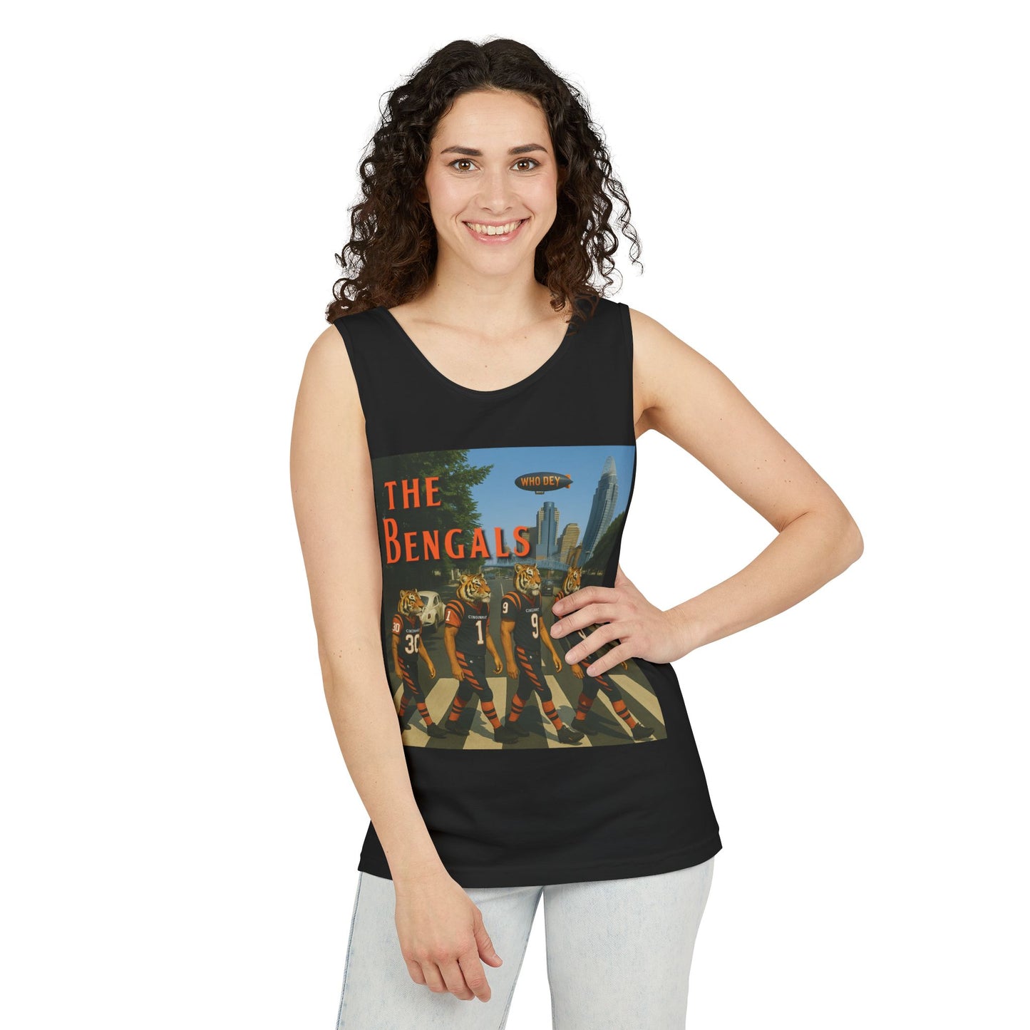 Cincinnati Bengals Retro Tank Top | Unisex Garment-Dyed Shirt for Game Day, Sports Collectors, Summer Wear, Gift for Fans