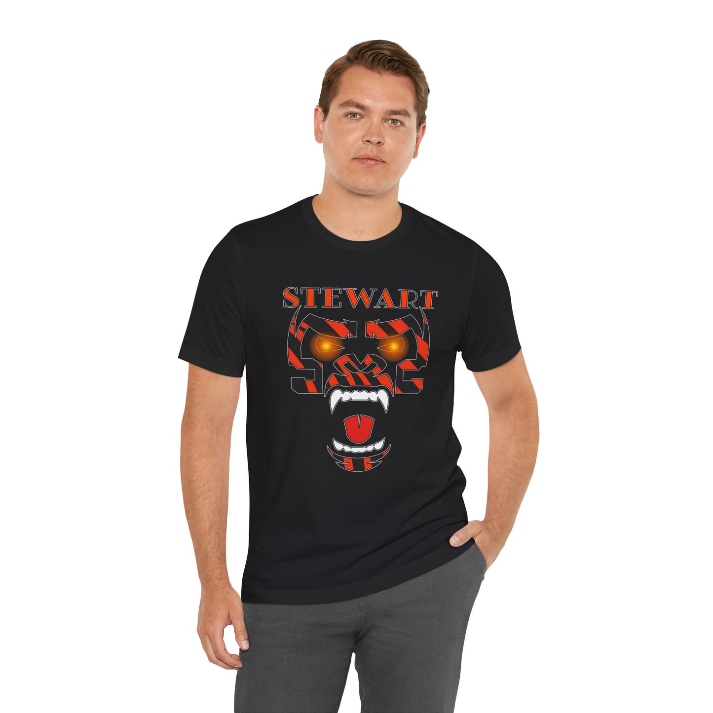 STEWART Fierce Gorilla WhoDey Design Graphic Tee - '